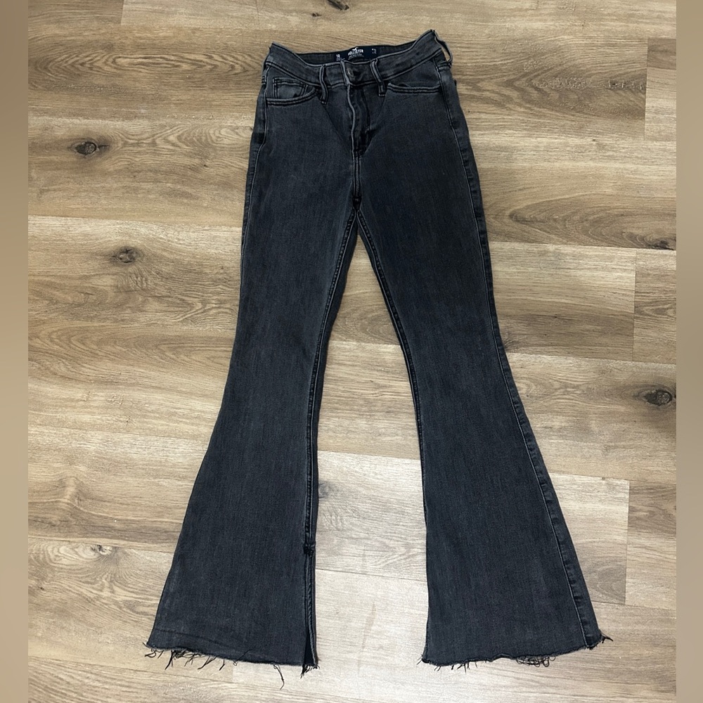Hollister High Rise Flare split Hem Jeans